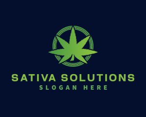 Sativa - Marijuana Weed Cannabis logo design