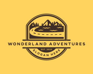 Mountain Road Getaway Adventure logo design