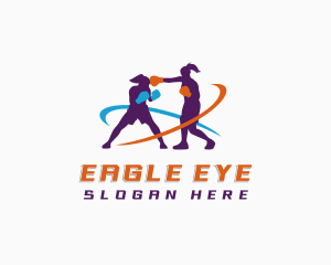 Female Sports Boxing Logo