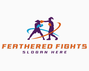 Female Sports Boxing logo design