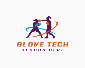 Female Sports Boxing logo design