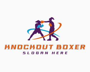 Boxer - Female Sports Boxing logo design