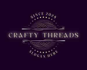 Needle Knitting Yarn logo design