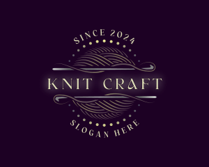 Needle Knitting Yarn logo design