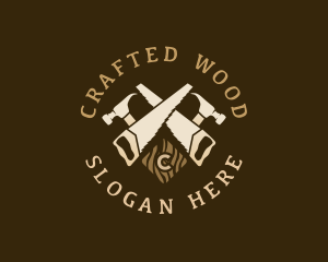 Woodwork Hammer Carpenter logo design