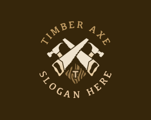 Woodwork Hammer Carpenter logo design