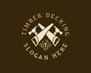 Woodwork Hammer Carpenter logo design