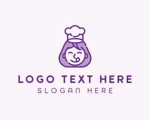 Girl - Cute Girl Chef Baker logo design