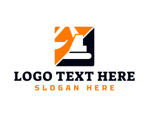 Digger - Backhoe Builder Contractor logo design