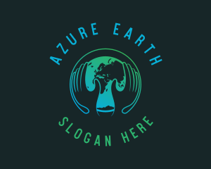 Planet Earth Hands logo design