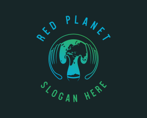 Planet Earth Hands logo design