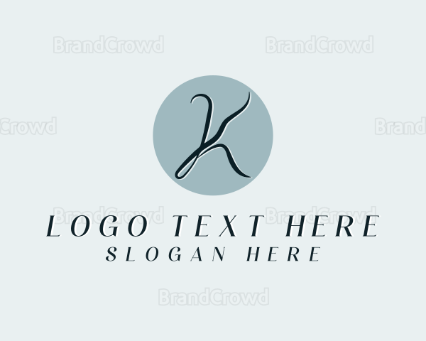 Fashion Beauty Cosmetics Letter K Logo