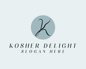 Fashion Beauty Cosmetics Letter K logo design