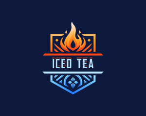 Fire Ice Element logo design