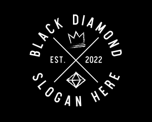 Diamond Crown Hipster Fashion logo design