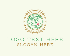 Mountain - Nature Camping Tent logo design