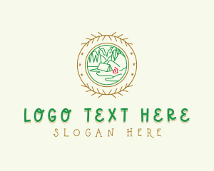 Outline - Nature Camping Tent logo design