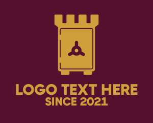 Cash - Gold Safe Castle logo design