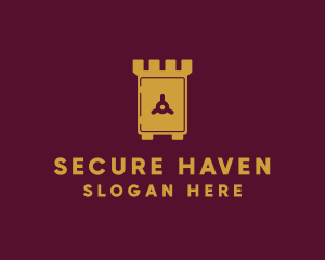 Safe - Gold Safe Castle logo design