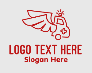 Equipment - Winged Emergency Ambulance logo design