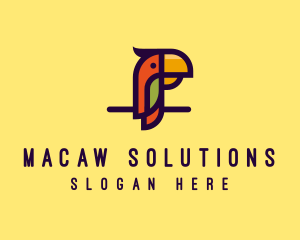 Aviary Macaw Bird  logo design