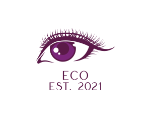 Contact Lens - Purple Eye Cosmetics logo design
