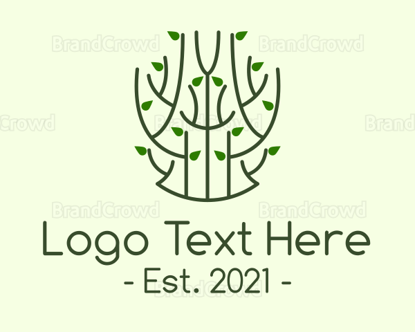 Minimalist Green Plant Logo