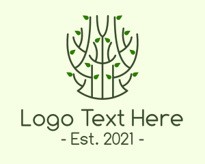 Hotriculture - Minimalist Green Plant logo design