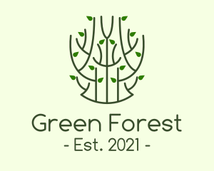 Minimalist Green Plant logo design