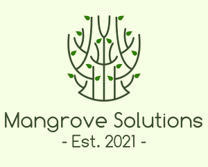 Mangrove - Minimalist Green Plant logo design