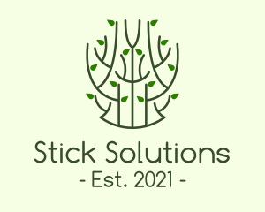 Stick - Minimalist Green Plant logo design