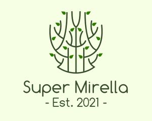 Herbal - Minimalist Green Plant logo design