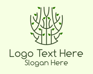 Minimalist Green Plant Logo