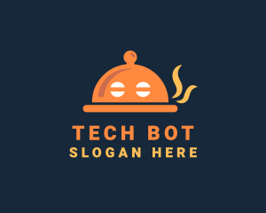 Robot Droid Food Tray logo design