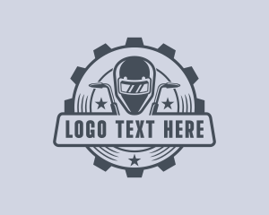 Welding Helmet - Metalworks Industrial Welder logo design