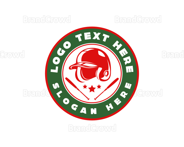 Baseball Sports Helmet Logo