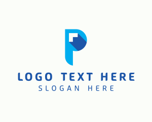 Letter P - Finance Tech Letter P logo design
