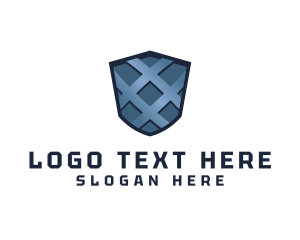 System - Steel Tech Shield logo design