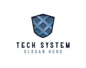 System - Steel Shield Technology logo design