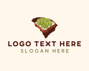 Map - South Carolina Avocado Toast logo design