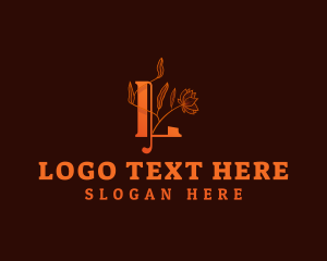 Furniture - Luxury Flower Letter L logo design
