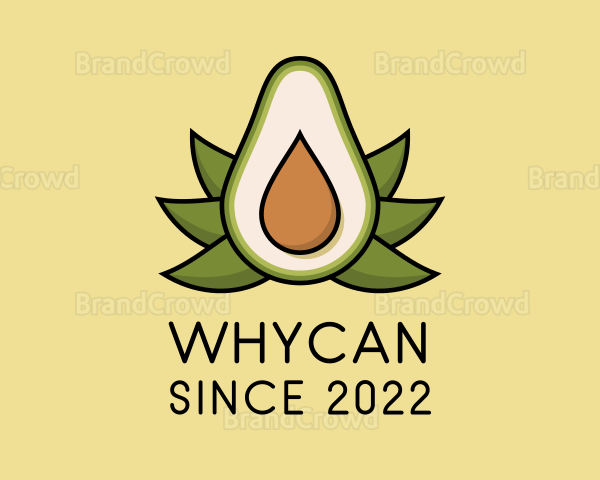 Organic Avocado Fruit Logo