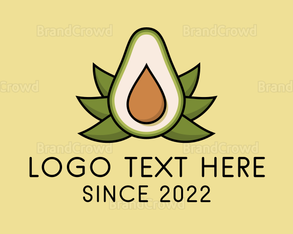 Organic Avocado Fruit Logo