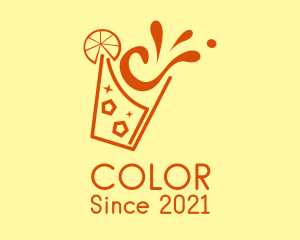 Tropical - Fresh Orange Juice Splash logo design