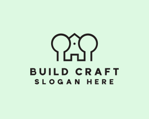 Tree Home Building logo design