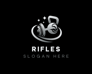 Dumbbell Weights Gym Logo