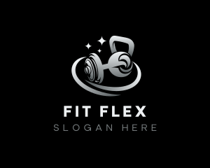 Dumbbell - Dumbbell Weights Gym logo design