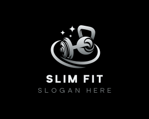 Dumbbell Weights Gym logo design