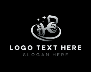 Strength - Dumbbell Weights Gym logo design