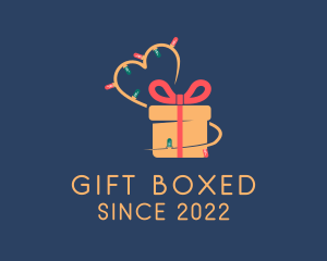 Christmas Lights Gift  logo design